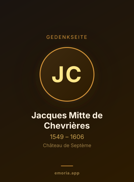 Gedenkportrait von Jacques Mitte de Chevrières