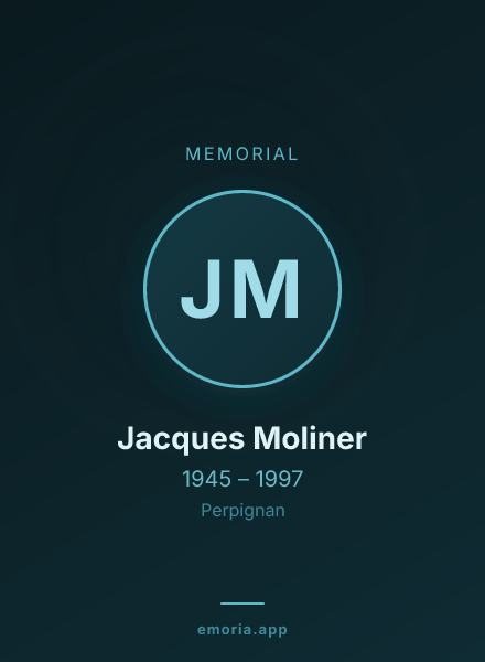 Memorial portrait of Jacques Moliner