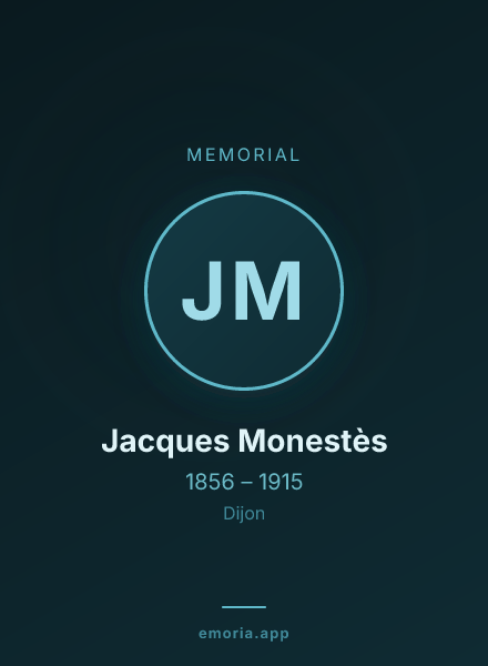 Memorial portrait of Jacques Monestès
