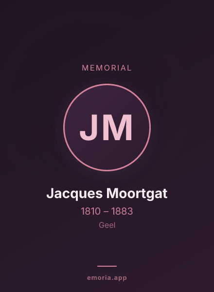 Memorial portrait of Jacques Moortgat