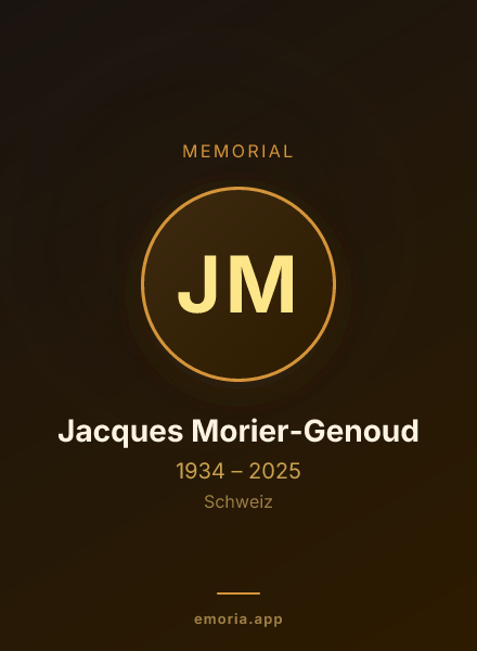 Memorial portrait of Jacques Morier-Genoud
