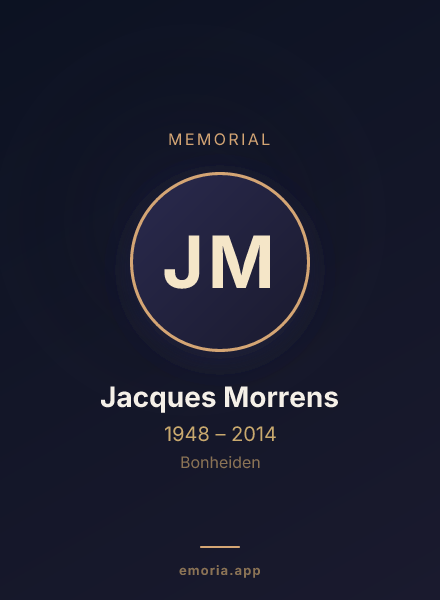 Memorial portrait of Jacques Morrens
