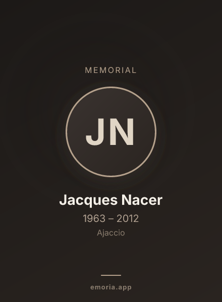 Memorial portrait of Jacques Nacer