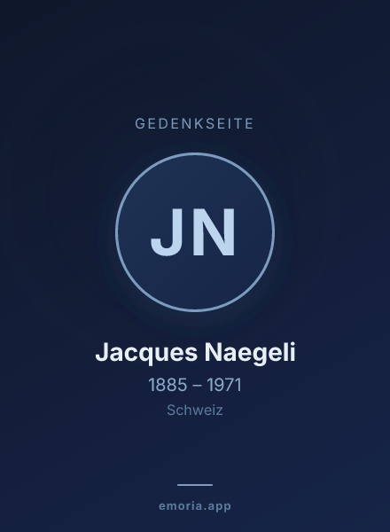 Gedenkportrait von Jacques Naegeli