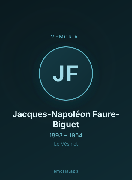Memorial portrait of Jacques-Napoléon Faure-Biguet