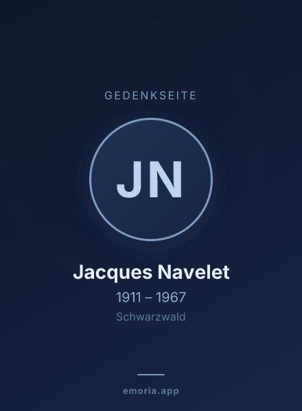 Gedenkportrait von Jacques Navelet
