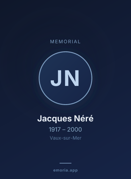 Memorial portrait of Jacques Néré