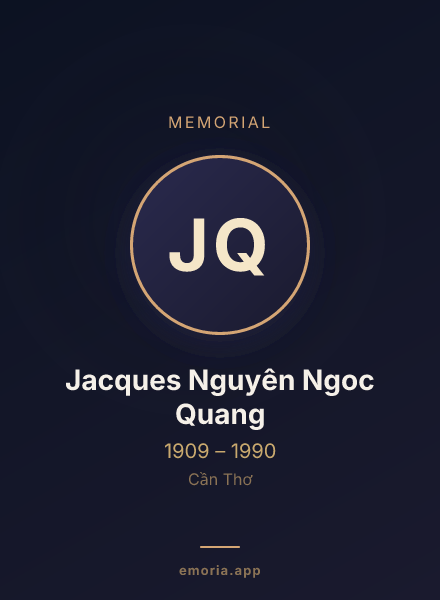 Memorial portrait of Jacques Nguyên Ngoc Quang