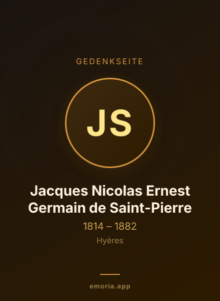 Gedenkportrait von Jacques Nicolas Ernest Germain de Saint-Pierre
