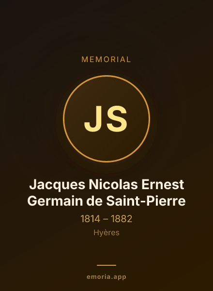 Memorial portrait of Jacques Nicolas Ernest Germain de Saint-Pierre