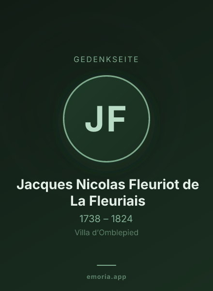 Gedenkportrait von Jacques Nicolas Fleuriot de La Fleuriais