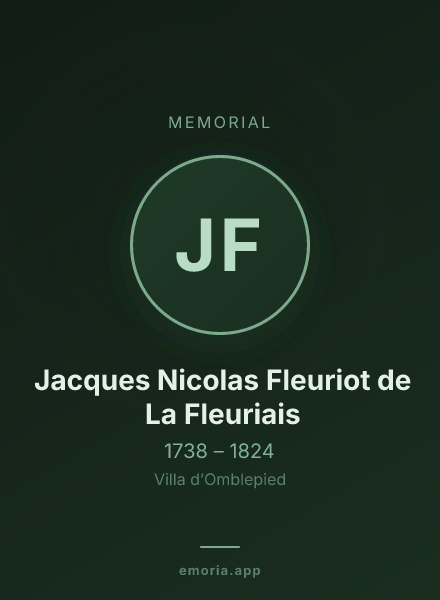 Memorial portrait of Jacques Nicolas Fleuriot de La Fleuriais