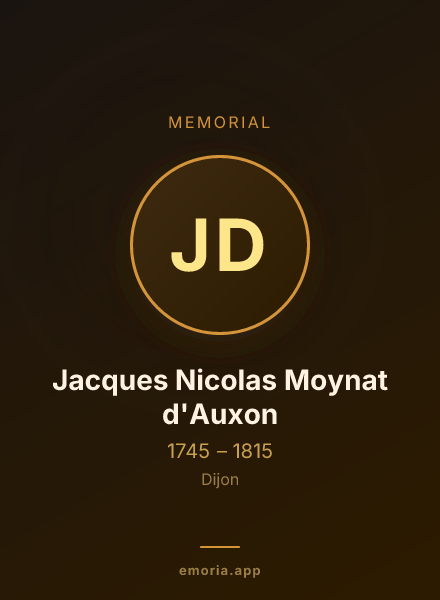 Memorial portrait of Jacques Nicolas Moynat d'Auxon