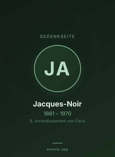 Gedenkportrait von Jacques-Noir