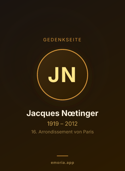 Gedenkportrait von Jacques Nœtinger