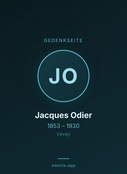 Gedenkportrait von Jacques Odier