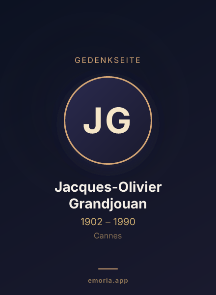 Gedenkportrait von Jacques-Olivier Grandjouan