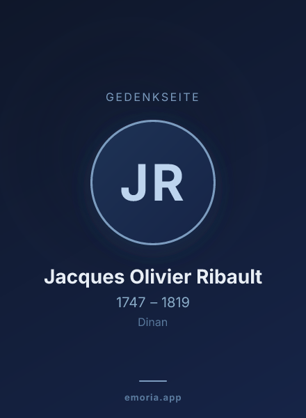 Gedenkportrait von Jacques Olivier Ribault