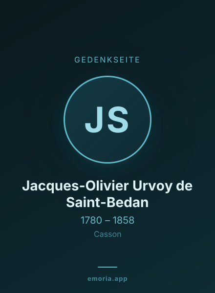 Gedenkportrait von Jacques-Olivier Urvoy de Saint-Bedan