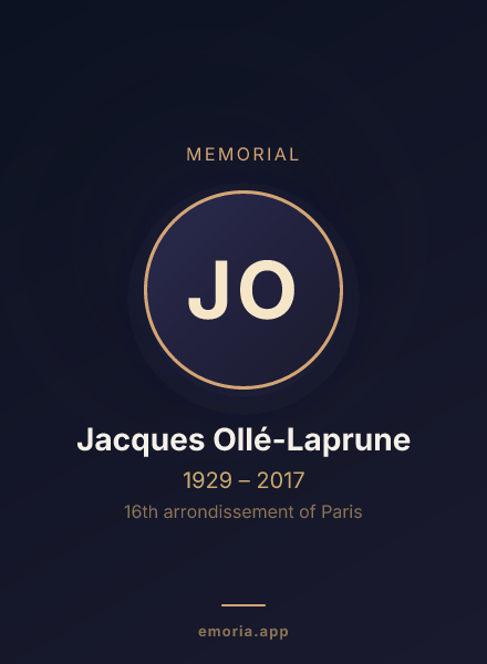 Memorial portrait of Jacques Ollé-Laprune