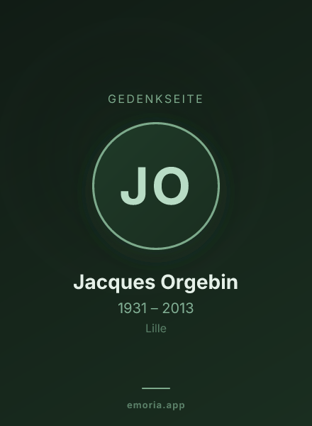 Gedenkportrait von Jacques Orgebin