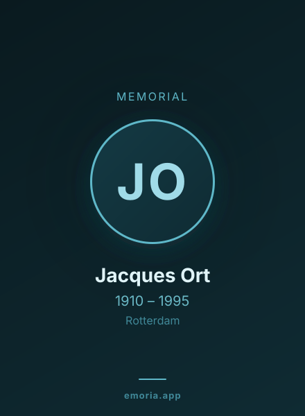 Memorial portrait of Jacques Ort