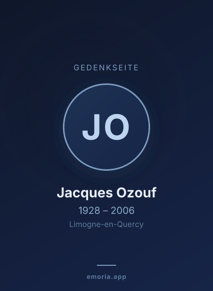Gedenkportrait von Jacques Ozouf