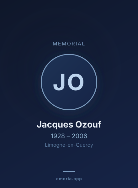 Memorial portrait of Jacques Ozouf