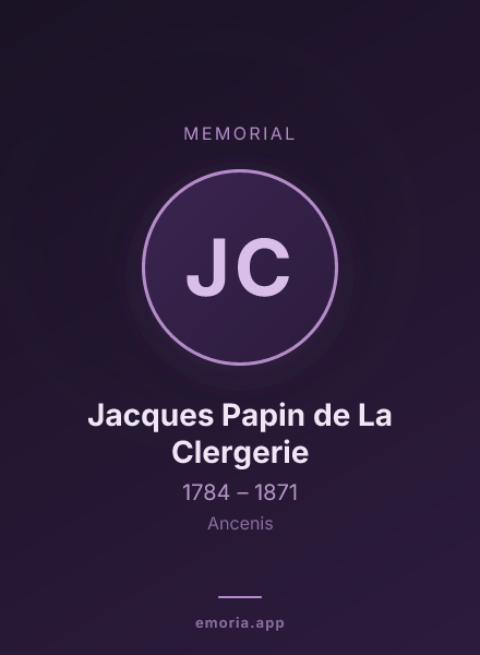Memorial portrait of Jacques Papin de La Clergerie