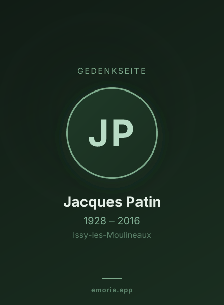 Gedenkportrait von Jacques Patin