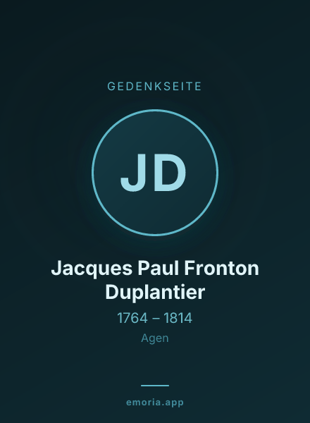 Gedenkportrait von Jacques Paul Fronton Duplantier