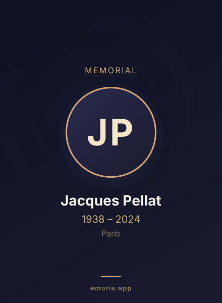 Memorial portrait of Jacques Pellat