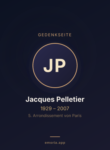 Gedenkportrait von Jacques Pelletier