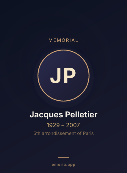 Memorial portrait of Jacques Pelletier