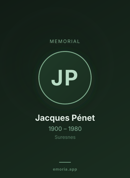 Memorial portrait of Jacques Pénet