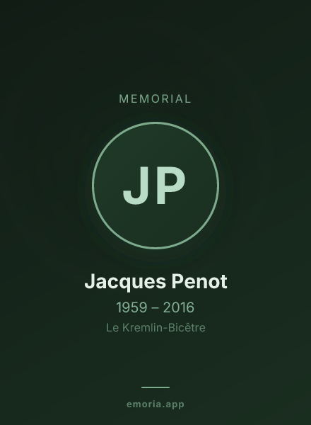 Memorial portrait of Jacques Penot
