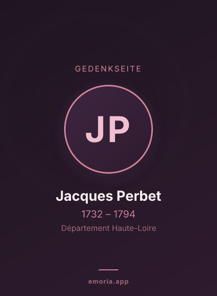 Gedenkportrait von Jacques Perbet