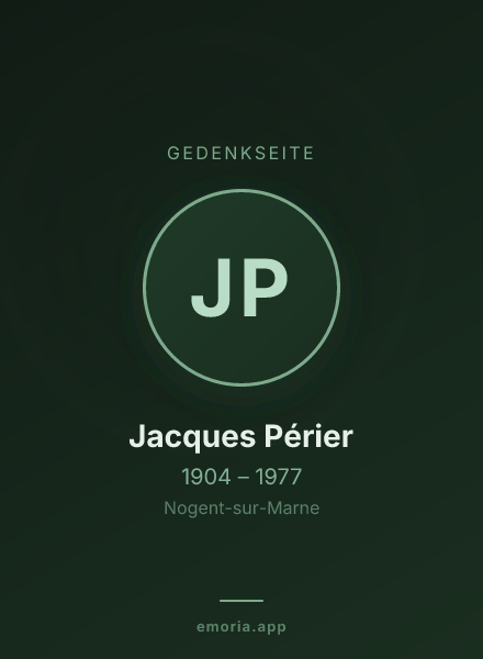 Gedenkportrait von Jacques Périer