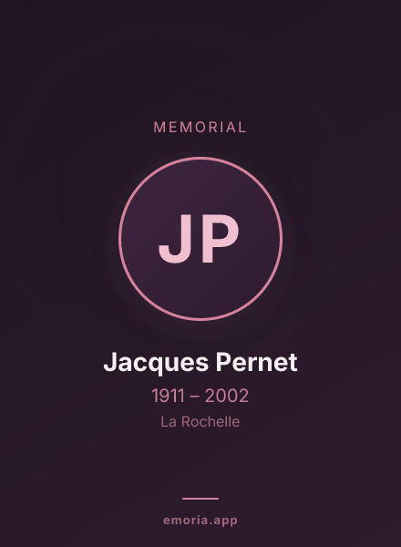 Memorial portrait of Jacques Pernet