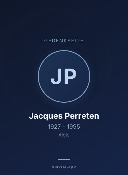 Gedenkportrait von Jacques Perreten