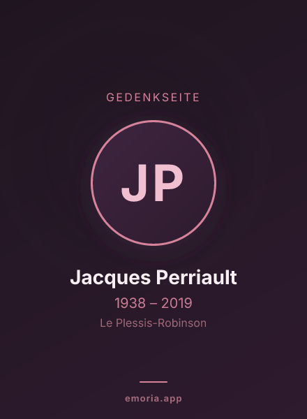 Gedenkportrait von Jacques Perriault