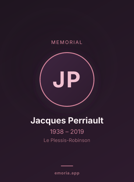 Memorial portrait of Jacques Perriault