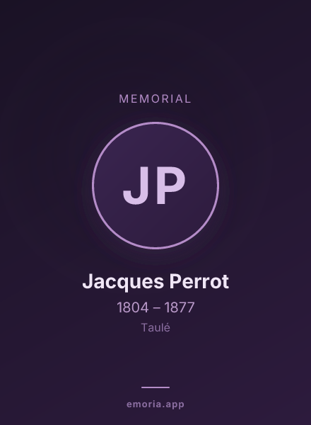 Memorial portrait of Jacques Perrot