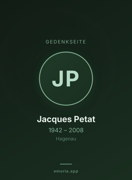 Gedenkportrait von Jacques Petat