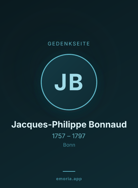 Gedenkportrait von Jacques-Philippe Bonnaud