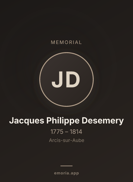 Memorial portrait of Jacques Philippe Desemery