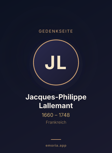 Gedenkportrait von Jacques-Philippe Lallemant