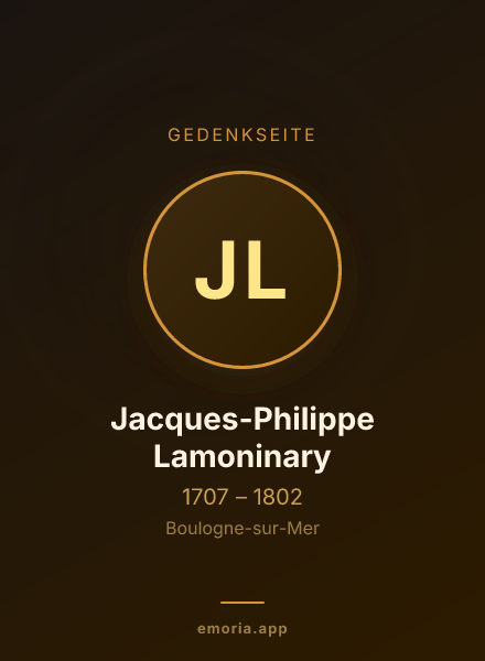 Gedenkportrait von Jacques-Philippe Lamoninary