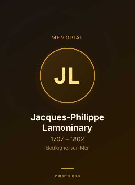 Memorial portrait of Jacques-Philippe Lamoninary