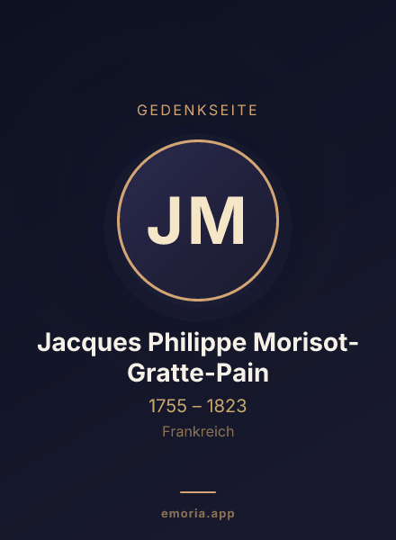 Gedenkportrait von Jacques Philippe Morisot-Gratte-Pain